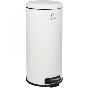 Svita - T30 Poubelle 30Litres Poubelle à pédale Poubelle blanche