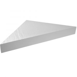 Banc d'angle pour douche en résine finition ardoise 53 x 53 x 8 cm - coloris blanc