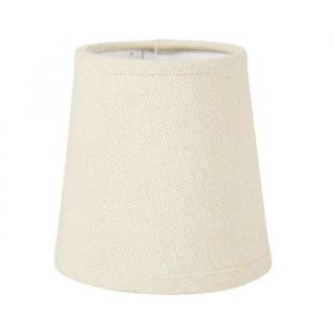 Ostaria Abat-jour - Rond - Beige lin - Pour lampe - Base 10 cm - Pince ampoule