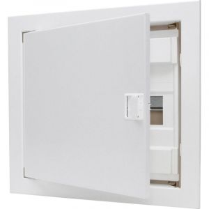 Kopp Boîtier de Distribution encastré et paroi Creuse avec Porte en métal, Blanc, 340511000
