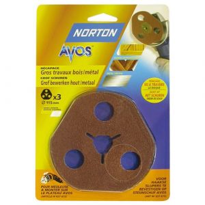 Norton clipper 3 disques AVOS Ø 115 mm (grain 80)