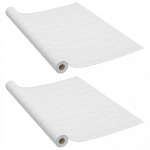 Décoshop26 Lot de 2 films autoadhésifs pour portes Bois blanc 210x90 cm PVC DEC022128