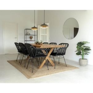 Candelaria - lot de deux chaises - en poly rotin noir - Noir