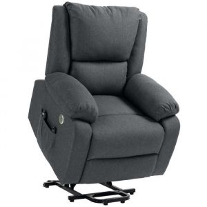 MH Fauteuil releveur massant chauffant antonio gris