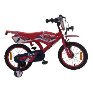 Image de Vélo 16'' motobike LUC1 monovitesse cadre acier rouge mixte