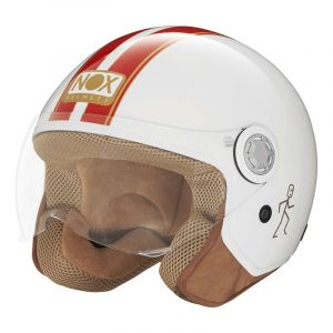 Nox Casques Jet N210 Evo White Red Line