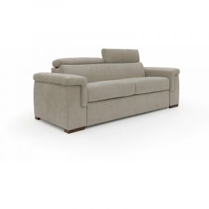 Giunone Canapé convertible matelas H18 cm en tissu imperméable T02 240 cm (mat. 160x297) creme