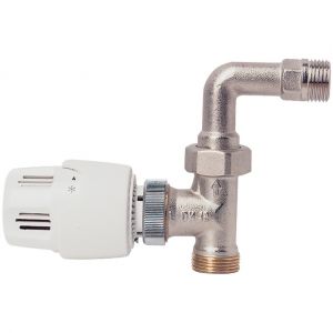 Somatherm Robinet Thermostatique avec t&ecirc;te 220-3/4 EK (M&acirc;le)/M&acirc;le 15x21(1/2"")/Corps Droit avec Coude -