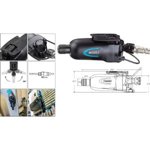 Hazet Tournevis &agrave; frapper pour embouts - Couple de desserrage maximal : 108 Nm - Hexagone creux 6,3 (1/4 pouce) - Abmessung: 139.1 - 9010TB