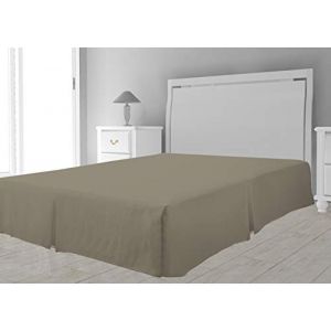 Image de Intemporel Cache Sommier Microfibre 140x190 Cm Taupe