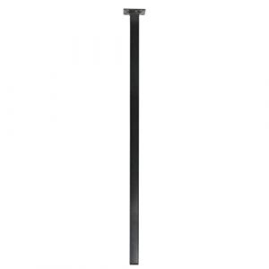 Amig - Pied carré pour meuble | Mod. 3 | 25 x 25 x 600 mm | Avec vis de réglage | Vis à 4 points | Résistance jusqu'à 15 kg/jambe | Acier noir