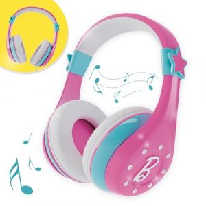 Lisciani Giochi BARBIE Fashion Bluetooth Headphones - Casque Bluetooth Barbie - Accessoire Audio Enfant - Rose - Confort Ajustable - Connexion Sans Fil - Pour Fans de Barbie - Pour Enfants dès 4 ans