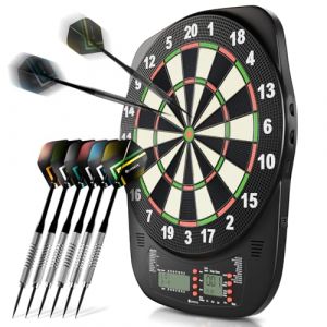 Jeu de fl&eacute;chettes &eacute;lectronique - &eacute;cran LCD inclus - port USB-C - 18 fl&eacute;chettes