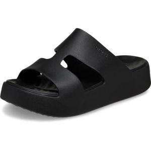Crocs Femme Getaway Platform H-strap Shoes, Noir, 39/40 EU