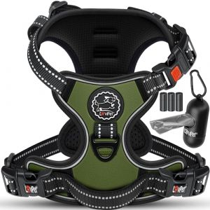 Lovpet Harnais pour Chien sans Traction et &eacute;touffement pour Petits Chiens & Chiots Respirant & Doux Harnais de Poitrine r&eacute;fl&eacute;chissant | Harnais Anti-Traction avec roulettes de Sac | Harnais r&eacute;glable