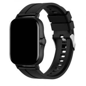 Cool Bracelet en caoutchouc noir universel 20 mm pour Amazfit Bip/GTS/Bip Lite/Huawei/Samsung/Cool Oslo
