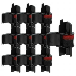 Vhbw 10x Rouleaux d'encre noir compatible avec Casio HR 120T, 170L, 110, 110S, FR110S, 21 calculatrice imprimante, caisse enregistreuse
