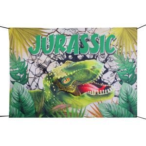 Ruedelafete Grande Banni&egrave;re Toile de fond Jurassic Dinosaure 210cm