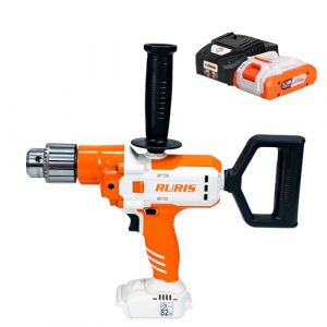 RURIS Perceuse visseuse sans fil RMX1390 130Nm, moteur sans balais, 2 vitesses, LED, mandrin 16mm + Kit batterie 20V 4Ah et chargeur