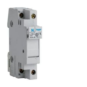 Hager Coupe-circuit 1P+N 10A domestique 1 modules L12401