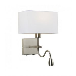 L inaire Center Applique blanc de c vet moderne Norte Nickel