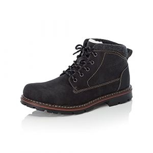 Rieker Homme Chaussures &agrave; Lacets 37730, Monsieur Chaussures Confortables,Flexible,Largeur Confort,Hiver,Confortable,Noir