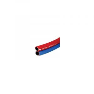 Tuyau de gaz en caoutchouc jumelé diamètre 6,3x12mm pour oxygène / acetylène, longueur 25m, 10 bars - WELDLINE - W000010077