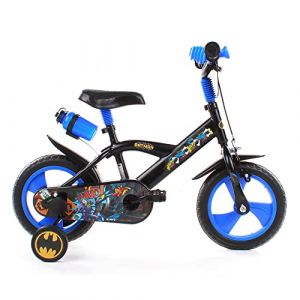 Albri Vélo Enfant de Bataman de 12" avec stabilisateurs latéraux et Gourde Bébé – garçon, noro, Petite Taille