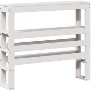 VidaXL Tête De Lit Avec Étagères Blanc 90 Cm Bois Massif De Pin