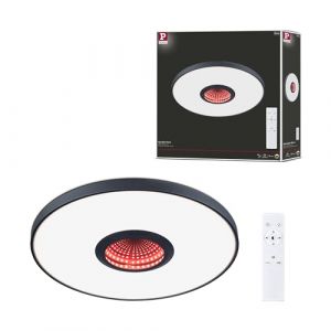 Paulmann 71038 Plafonnier LED Spaceglow Three RGB+ 1.200lm 400 mm 230 V 21W Noir mat gradable applique/plafonnier