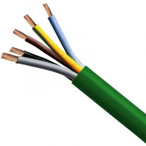 TechBrey Câble Électrique Gaine 5x1,5 mm² Sans Halogène RZ1-K (AS) 7 m