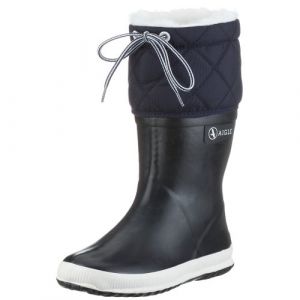 Aigle GIBOULEE, Bottes de Neige Genoux Bottes mixte enfant - Bleu (Marine/Blanc), 24 EU (Taille du Fabricant:24)