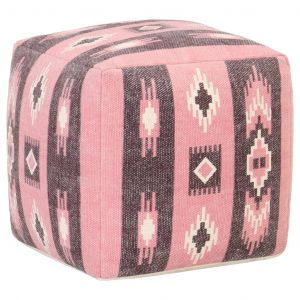 Image de VidaXL Pouf Design imprimé Rose 45x45x45 cm Coton