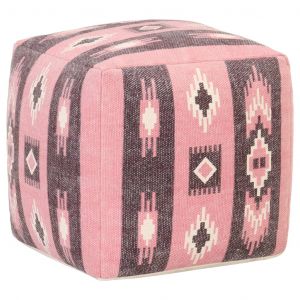 Image de VidaXL Pouf Design imprimé Rose 45x45x45 cm Coton