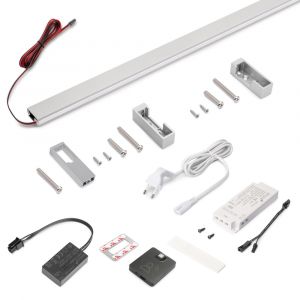Emuca 5230862 Kit Barre Pour Armoire Luxe, Ruban Led 4,5x8 Neonlynx V, D&eacute;tecteur De Mouvement Rf Smart Et Convertisseur Smart (