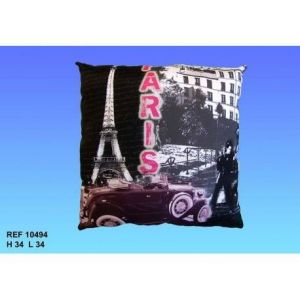 Coussin Paris et sa tour Eiffel 34 x 34 cm