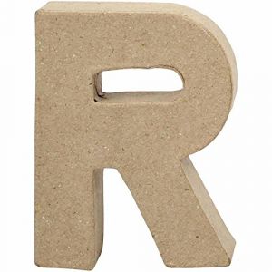 Image de Creotime Décorations - Lettre, petite R, R, h: 10 cm, ép. 1,7 cm, 1pièce, l: 7,