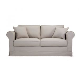 Image de XAGONE Canapé 3 places Tissu BeigeL 190 x P 84 x H 81 cm ROY