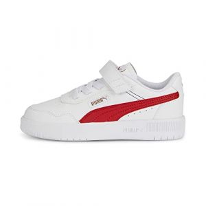 Puma Unisex Kids' Fashion Shoes COURT ULTRA AC+ PS Trainers & Sneakers WHITE-FOR ALL TIME RED-CLYDE ROYAL GOLD, 34