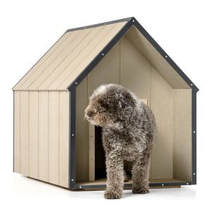 LP SmartSide Niche pour chien - Niche en bois pour chiens de grande taille, usage extérieur, 80 x 118 x H94 cm, Taille L – TIMBELA M972-1