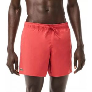 Lacoste Pour homme. Short de bain ? s?chage rapide rouge