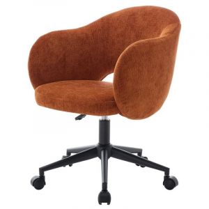 Chaise de bureau - Tissu texturé - Terracotta - acacilio