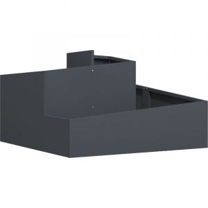 VidaXL Porte-plante Anthracite 80x80x50 cm Acier laminé à froid