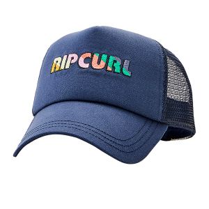 Rip Curl Casquette bi matière broderie Bleu - Couleur Bleu - Taille Taille unique