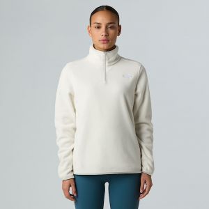 The North Face Polaire À Col Zippé glacier Pour Femme White Dune Taille L female