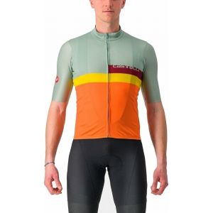 Castelli Maillot manches courtes a blocco vert orange