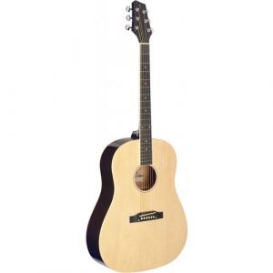 Stagg SA35 DS-N - Guitare acoustique Dreadnought, modèle 4/4 Naturelle