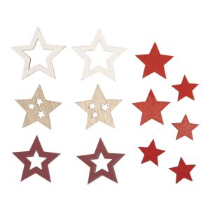 Rayher Miniatures adhésives en bois Etoile 12 pcs