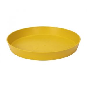 Elho Soucoupe ronde Loft Urban 24 - Extérieur - Ø 24,5 x H 3,3 cm - Jaune ocre