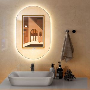 Coast Miroir à Led dimmable pour salle de bain - Miroir mural - 80x50 cm